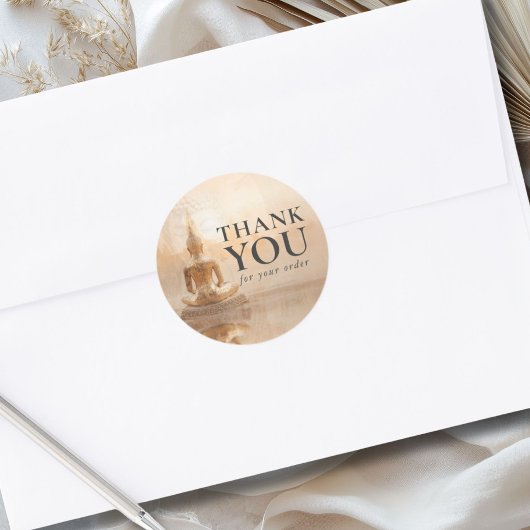 Golden Buddha Business Salon Runder Aufkleber