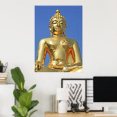Golden Buddha Chiang Rai Thailand Poster (Heimbüro)