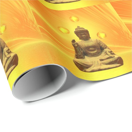 Golden Buddha Geschenkpapier (Rolleneckpunkt)