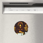 Golden Buddha Kyōto Japan Abstrakter Impressionism Magnet (In Situ (Geschirrspüler))