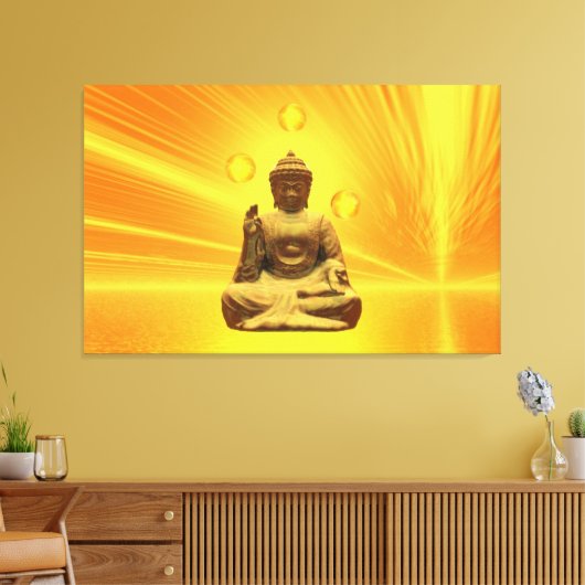 Golden Buddha Leinwanddruck (Insitu (Wohnzimmer))