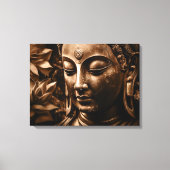 Golden Buddha Lotus Blume Stretched Canvas Print Leinwanddruck (Vorderseite)