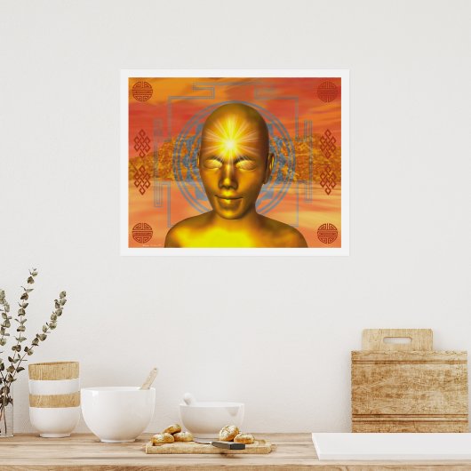 Golden Buddha Poster (Küche)