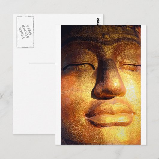 Golden Buddha Postkarte (Vorne/Hinten)