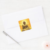 Golden Buddha Quadratischer Aufkleber (Umschlag)
