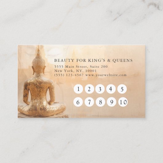 Golden Buddha Salon 10 Visit Loyalty Card Treuekarte (Rückseite)