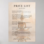 Golden Buddha Salon Price List Poster (Vorne)