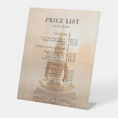 Golden Buddha Salon Price List Sockelschild (Vorderseite)
