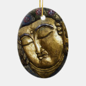 Golden Buddha Segen Inspiration Liebe Keramikornament (Hinten)