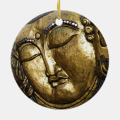 Golden Buddha Segen Inspiration Liebe Keramikornament (Hinten)
