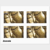 Golden Buddha Segen Inspiration Liebe Rechteckiger Aufkleber (Blatt)