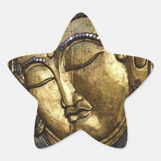 Golden Buddha Segen Inspiration Liebe Stern-Aufkleber (Vorderseite)