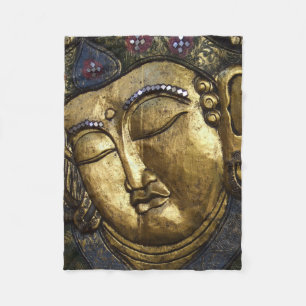 Golden Buddha Segen Meditation Fleece Blanket