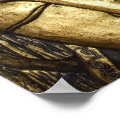 Golden Buddha Sessing Meditationsposter Poster (Ecke)