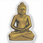 Golden Buddha Statue Aufkleber (Vorderseite)