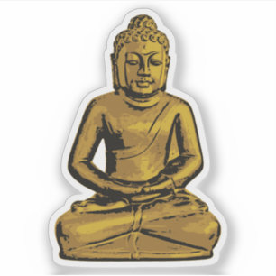 Golden Buddha Statue Aufkleber