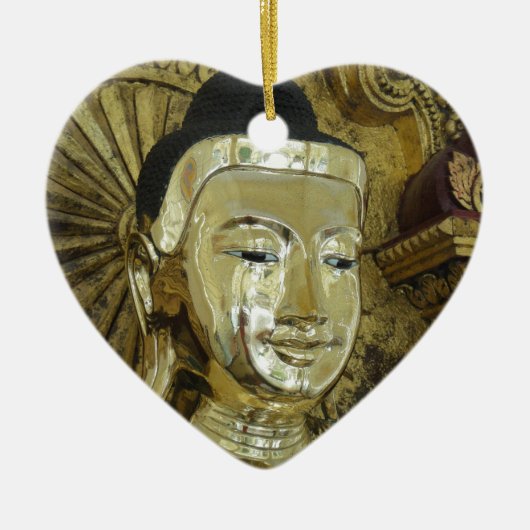 Golden Buddha Statue Inspiration Liebe Keramik Ornament (Vorne)