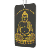 Golden Buddha Statue Meditieren in Friedlicher Pos Autolufterfrischer (Links)