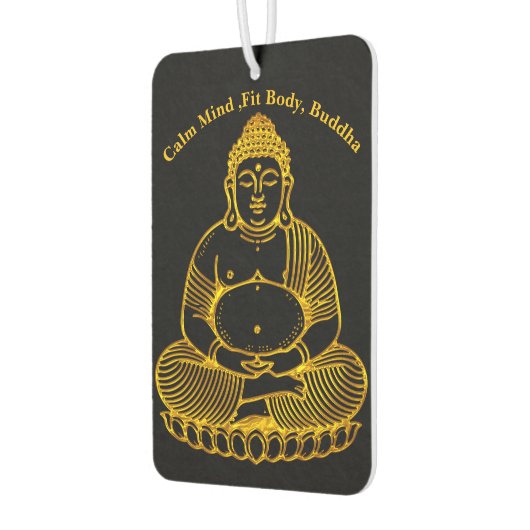 Golden Buddha Statue Meditieren in Friedlicher Pos Autolufterfrischer (Links)