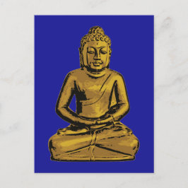Golden Buddha Statue Postkarte