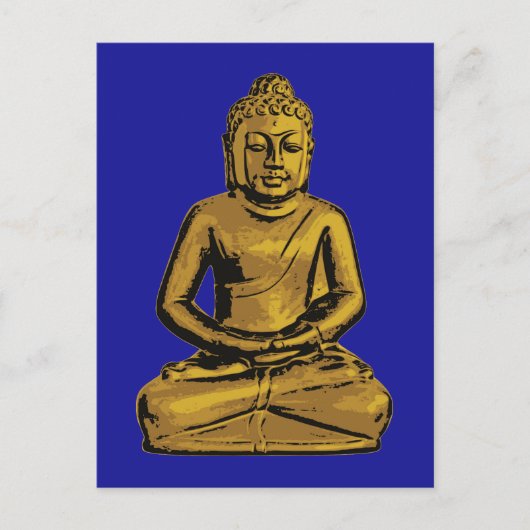 Golden Buddha Statue Postkarte (Vorderseite)