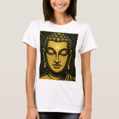Golden Buddha Third Eye T - Shirt | Spirituelles E (Vorderseite)