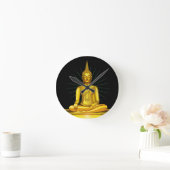 Golden Buddha Wall Clock Runde Wanduhr (Zuhause)