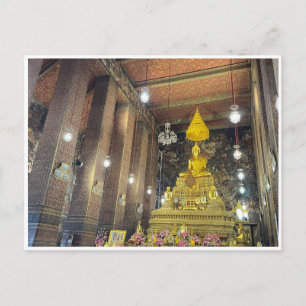 Golden Buddha wi pho bangkok Postkarte