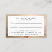 Golden Buddha – Yoga Reiki Salon Empfehlungskarte (Rückseite)