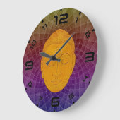 Golden Buddha Zen Mandala Wall Clock Große Wanduhr (Winkel)