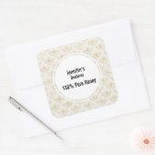 Golden Bumble Bee mit einem Crown Pattern Honey Quadratischer Aufkleber (Umschlag)