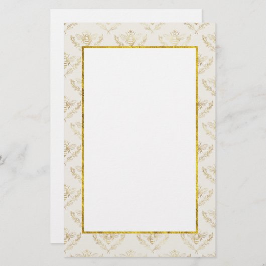 Golden Bumble Bee mit einem Kronmuster (Vorne/Hinten)