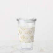 Golden Bumble Bee mit einem Kronmuster Acryltrinkbecher (Rechts)