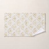 Golden Bumble Bee mit einem Kronmuster Badhandtuch Set (Handtuch)