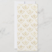 Golden Bumble Bee mit einem Kronmuster Einladung (Rückseite)