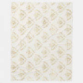 Golden Bumble Bee mit einem Kronmuster Fleecedecke (Vorderseite)