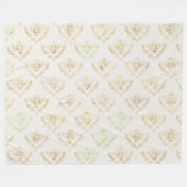 Golden Bumble Bee mit einem Kronmuster Fleecedecke (Vorderseite (Horizontal))