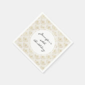 Golden Bumble Bee mit einem Kronmuster Geburtstag Serviette (Ecke)