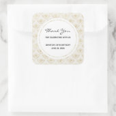 Golden Bumble Bee mit einem Kronmuster Gefallen Quadratischer Aufkleber (Tasche)