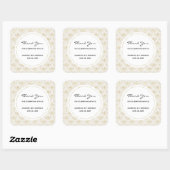 Golden Bumble Bee mit einem Kronmuster Gefallen Quadratischer Aufkleber (Blatt)