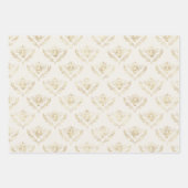 Golden Bumble Bee mit einem Kronmuster Geschenkpapier Set (Vorderseite)