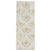 Golden Bumble Bee mit einem Kronmuster Geschenktüte Für Weinflaschen (Vorderseite)