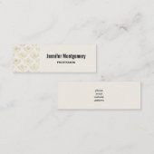 Golden Bumble Bee mit einem Kronmuster Mini Visitenkarte (Vorne/Hinten)