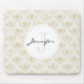 Golden Bumble Bee mit einem Kronmuster Mousepad (Vorne)