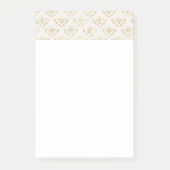 Golden Bumble Bee mit einem Kronmuster Post-it Klebezettel (Vorderseite)