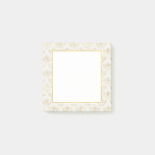 Golden Bumble Bee mit einem Kronmuster Post-it Klebezettel (Vorderseite)