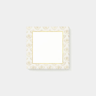 Golden Bumble Bee mit einem Kronmuster Post-it Klebezettel