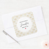 Golden Bumble Bee mit Krone Pattern Küche Quadratischer Aufkleber (Umschlag)