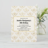 Golden Bumble Bee Pattern Geburtstag Einladung (Stehend Vorderseite)