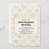 Golden Bumble Bee Pattern Geburtstag Einladung (Vorderseite)